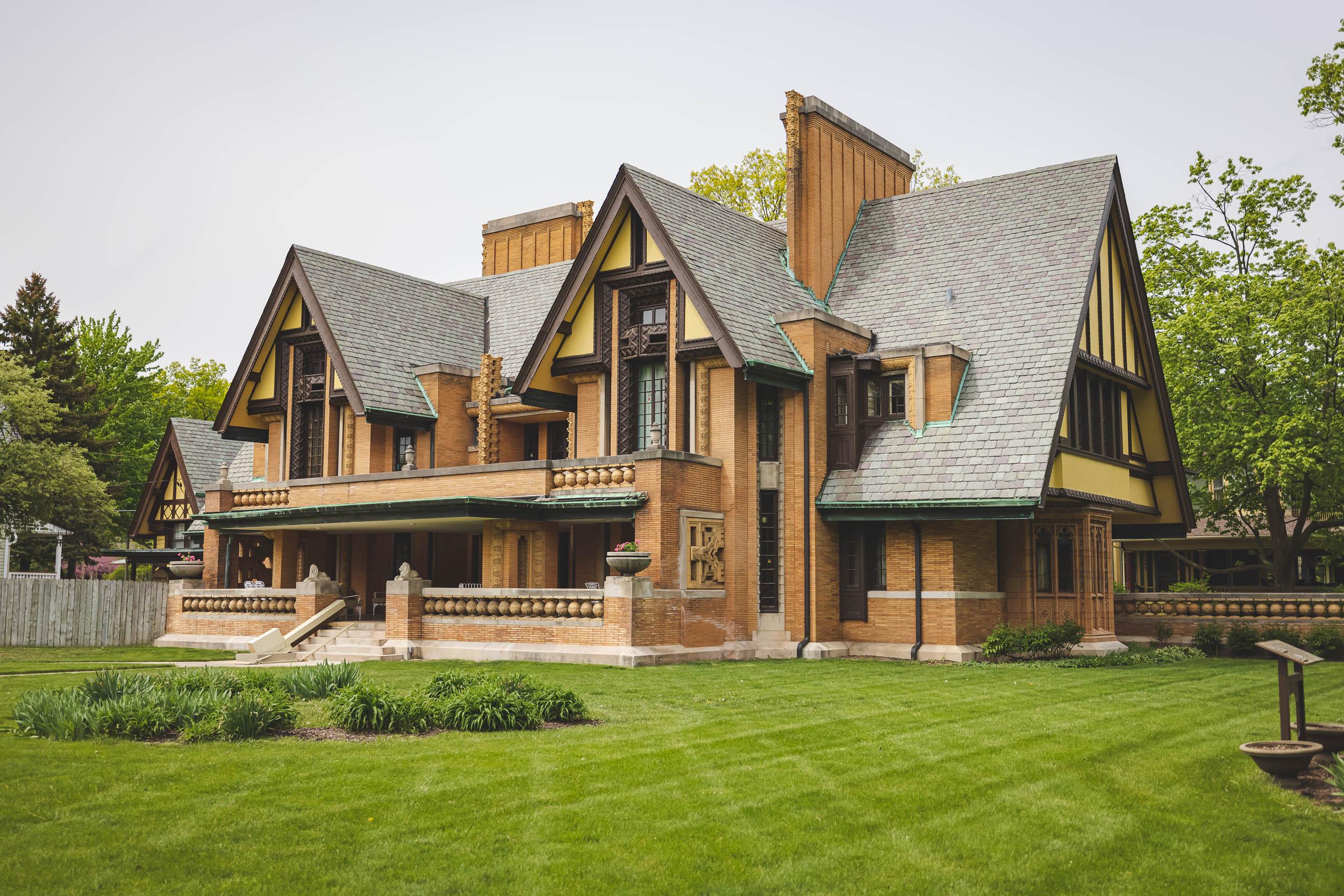 A home on the route of the architecture tour in Oak Park, IL