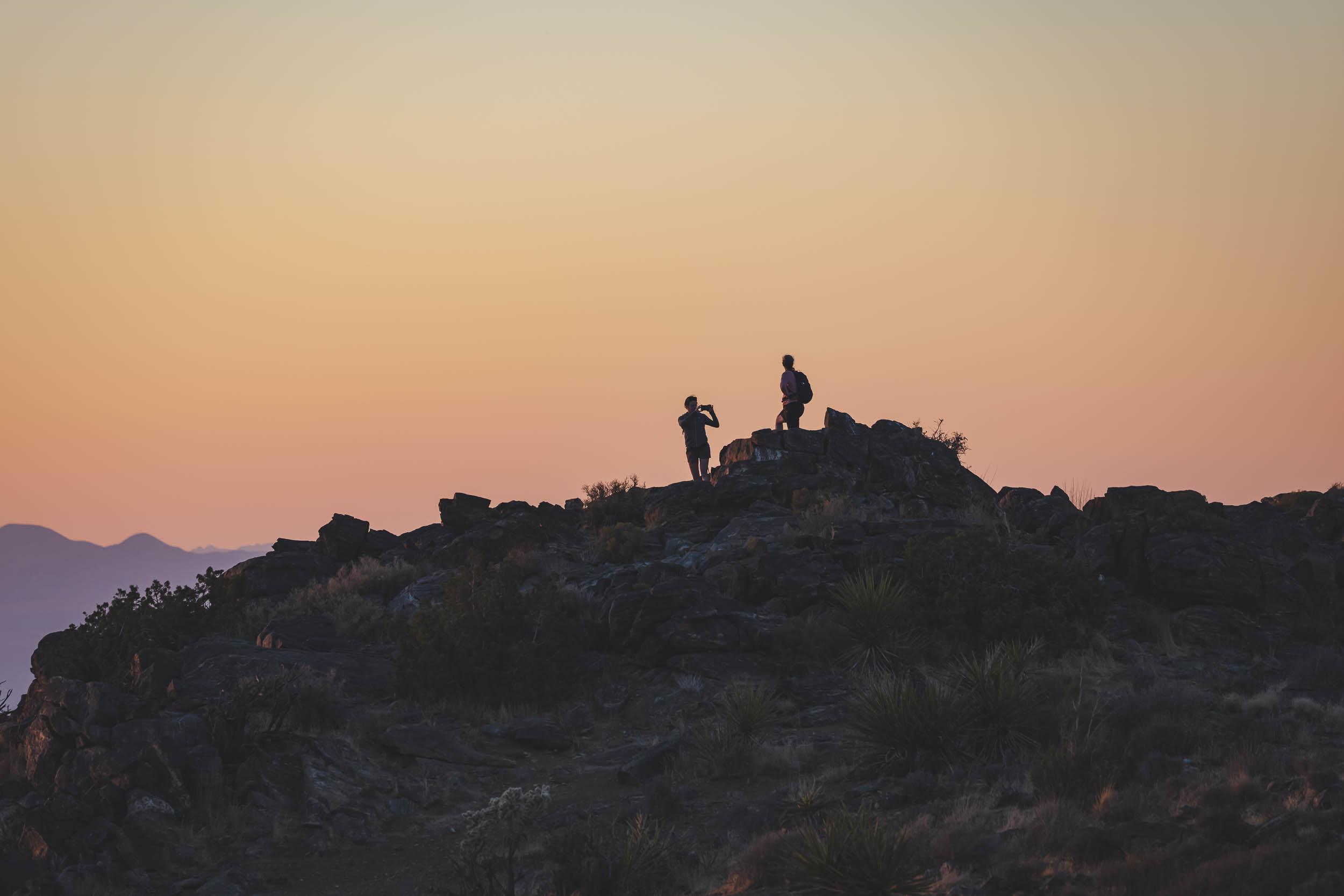 Other hikers enjoying the view from toward the top of Ryan Mountain