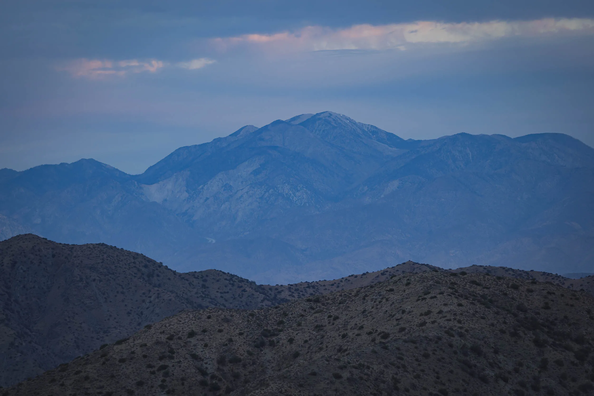 Mt. San Jacinto at daybreak from Key's View